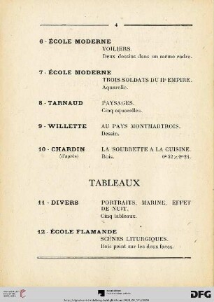 Tableaux (Nr. 11-31)