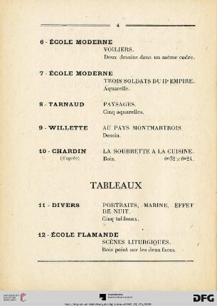 Tableaux (Nr. 11-31)
