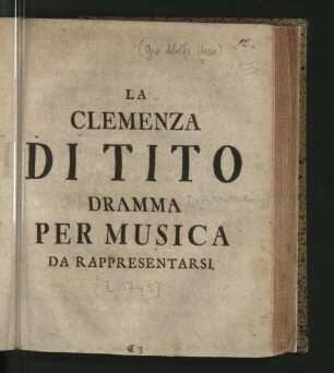 La Clemenza Di Tito