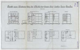 Technische Zeichnung : Projekt zum Wiederaufbau der Mühle des Herrn Rudolf Eichler in Znin, Provinz Posen