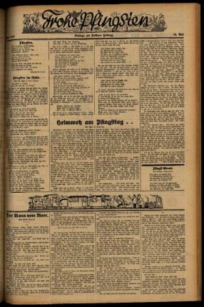 Zweite Ausgabe vom Sonntag, den 24. Mai 1931.