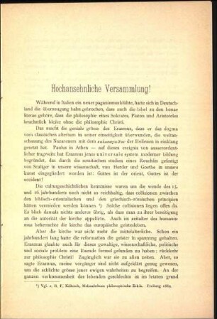 Hochansehnliche Versammlung!