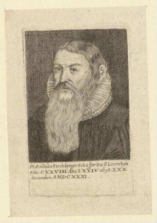 Andreas Kirchberger, Schaffer zu St. Lorenz; gest. 30. Dezember 1631