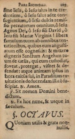 §. Octavus.
