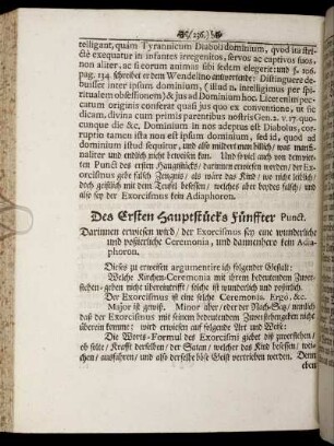 Des Ersten Hauptstücks fünffter Punct.