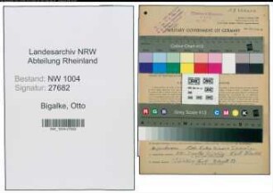 Entnazifizierung Otto Bigalke , geb. 09.03.1885 (Motorenwaerter)