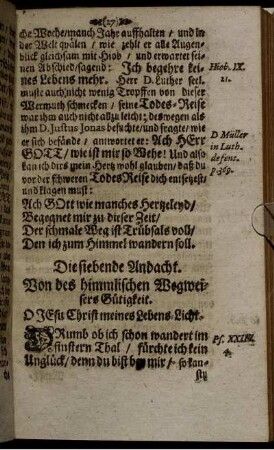 Die siebende Andacht