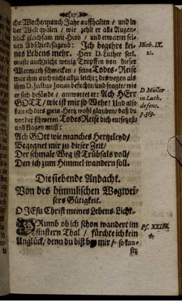 Die siebende Andacht