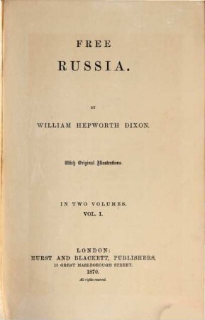 Free Russia : in two volumes. 1