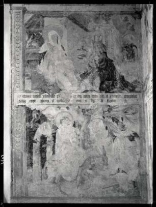 Kirche; Wandbilder im Chor, nach der Restaurierung