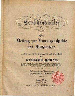 Grabdenkmäler : Ein Beitrag zur Kunstgeschichte des Mittelalters, 1