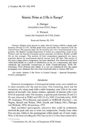 Seismic noise at 2 Hz in Europe