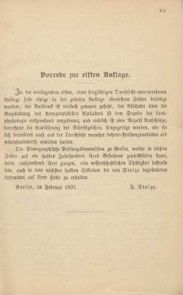 Vorrede zur elften Auflage