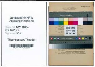 Entnazifizierung Theodor Thoennessen , geb. 00.00.0000 (Betriebsfuehrer)
