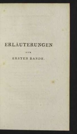 Erläuterungen zum Ersten Bande