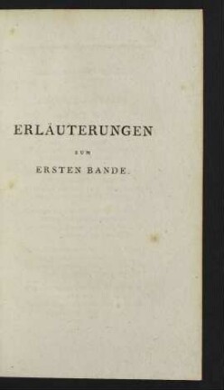 Erläuterungen zum Ersten Bande