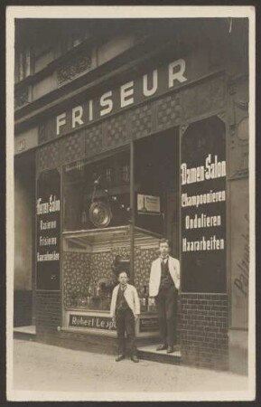 Ansichtskarte Friseursalon, Reichenberger Straße 175