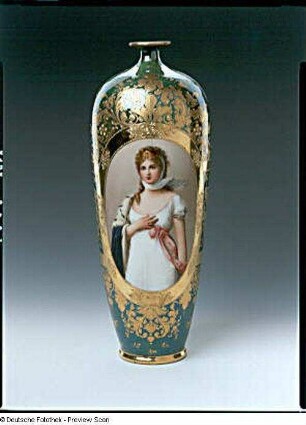 Vase mit Mädchenporträt