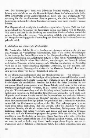 b) Aufnahme der Aussage des Beschuldigten