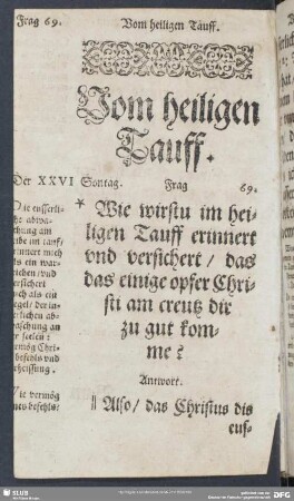 Vom heiligen Tauff