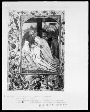 Extractus missae aus Sankt Ulrich in Augsburg — Beweinung Christi, Folio 6recto