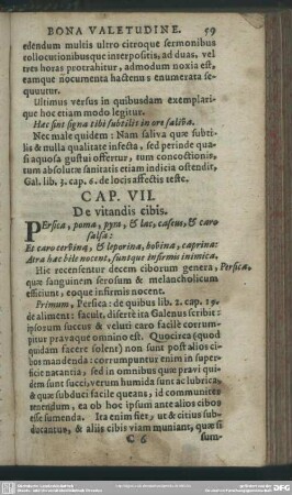 Cap. VII. De vitandis cibis