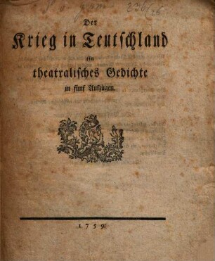Der Krieg in Teutschland
