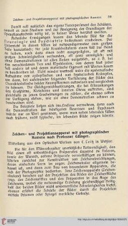 22: Zeichen- und Projektionsapparat mit photographischer Kamera nach Professor Edinger