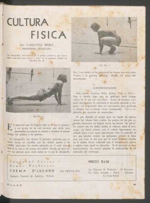 Cultura física : [Sección]