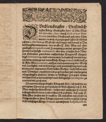 2r-4v, Sendbrieff Marquis Spinolae...