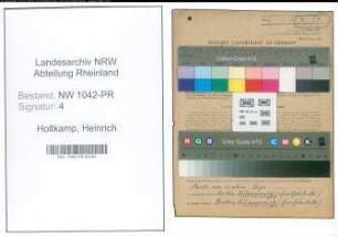 Entnazifizierung Heinrich Holtkamp , geb. 18.02.1913 (Justizhilfsaufseher)