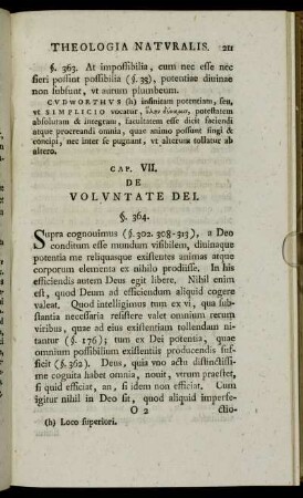Cap. VII. De Voluntate Dei