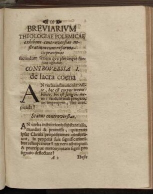 Controversia I. - Controversia VIII.
