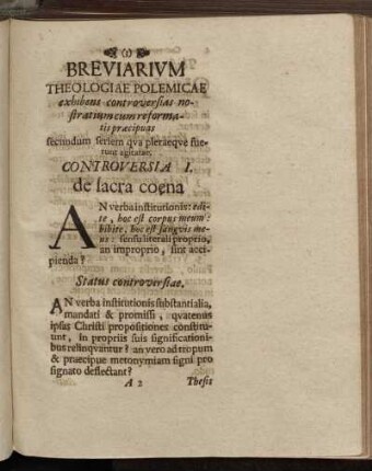 Controversia I. - Controversia VIII.