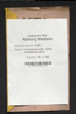 Der Brinkhof zu Höinkhausen. Vasall: Lorenz Luerwald