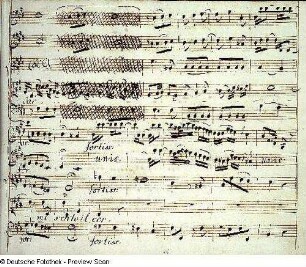 Arie des Leucippo "Nel lasciarti o Padre amato", Atto I/Scena I. Seite 35 der Partitur