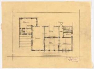 Landhaus Wolf Wertheim, Berlin-Kladow: Grundriss EG 1:100