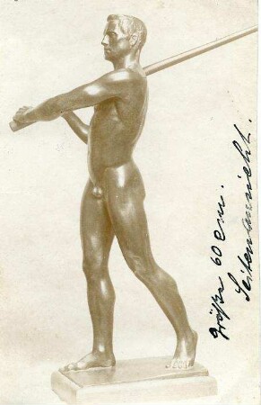 Speerträger : Speerträger. Bronze; Höhe 60 cm (wohl 1908/1911; C. Brose)