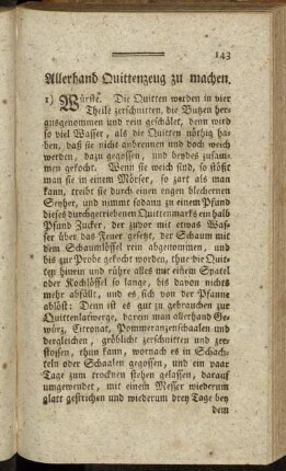Allerhand Quittenzeug zu machen