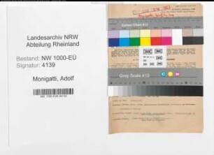 Entnazifizierung Adolf Monigatti, geb. 27.03.1895 (Finanzangest.)