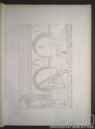 VI. Vue de la cour de la Mosquée Teyloun. p. coste del. Imp: chez, L. Letronne. 15. Quai Voltaire. Hibon SC.