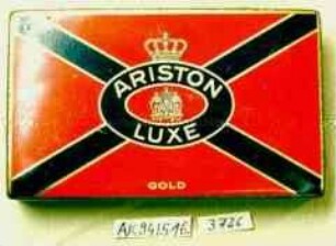 Blechdose für 25 Stück Zigaretten "ARISTON LUXE GOLD"