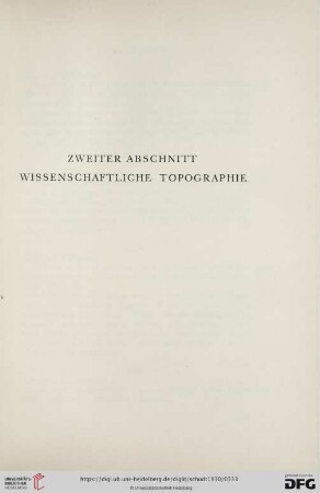 Zweiter Abschnitt. Wissenschaftliche Topographie