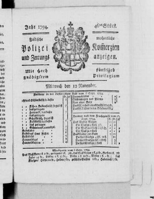 46tes Stück., Ausgabe vom 12. November 1794
