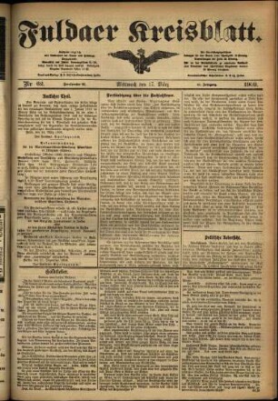 Ausgabe vom Mittwoch, den 17. März 1909.