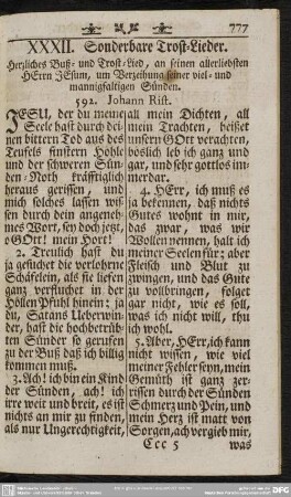 XXXII. Sonderbare Trost-Lieder