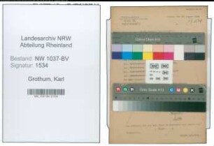 Entnazifizierung Karl Grothum , geb. 13.04.1891 (Steuerinspektor)