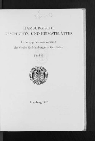 13.1992/97: Hamburgische Geschichts- und Heimatblätter