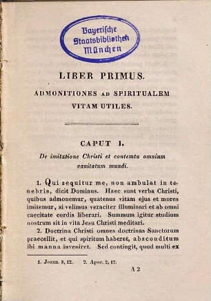 De imitatione Christi : Libri 4. Ad optimarum editionum fidem accurate editi. Editio stereotypa