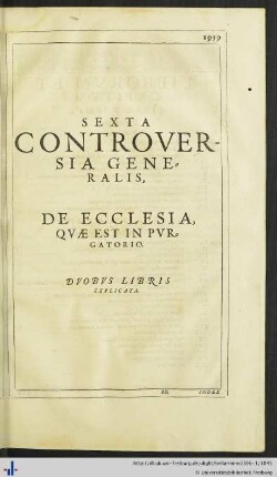 Sexta Controversia Generalis.